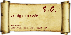 Világi Olivér névjegykártya